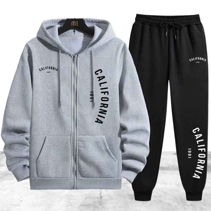 Winter Clothing Pants - Осенне-зимний мужской спортивный костюм: повседневная толстовка