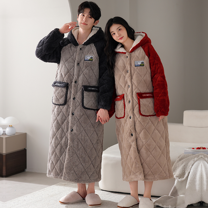 Winter Clothing Layers - Высококачественный зимний пижамный комплект с капюшоном