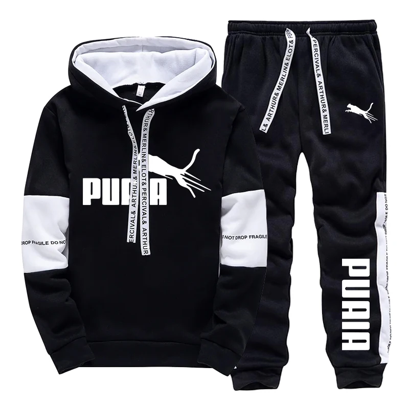 Winter Clothing Pants - Осенне-зимний повседневный спортивный костюм для мужчин/худи/брюки,