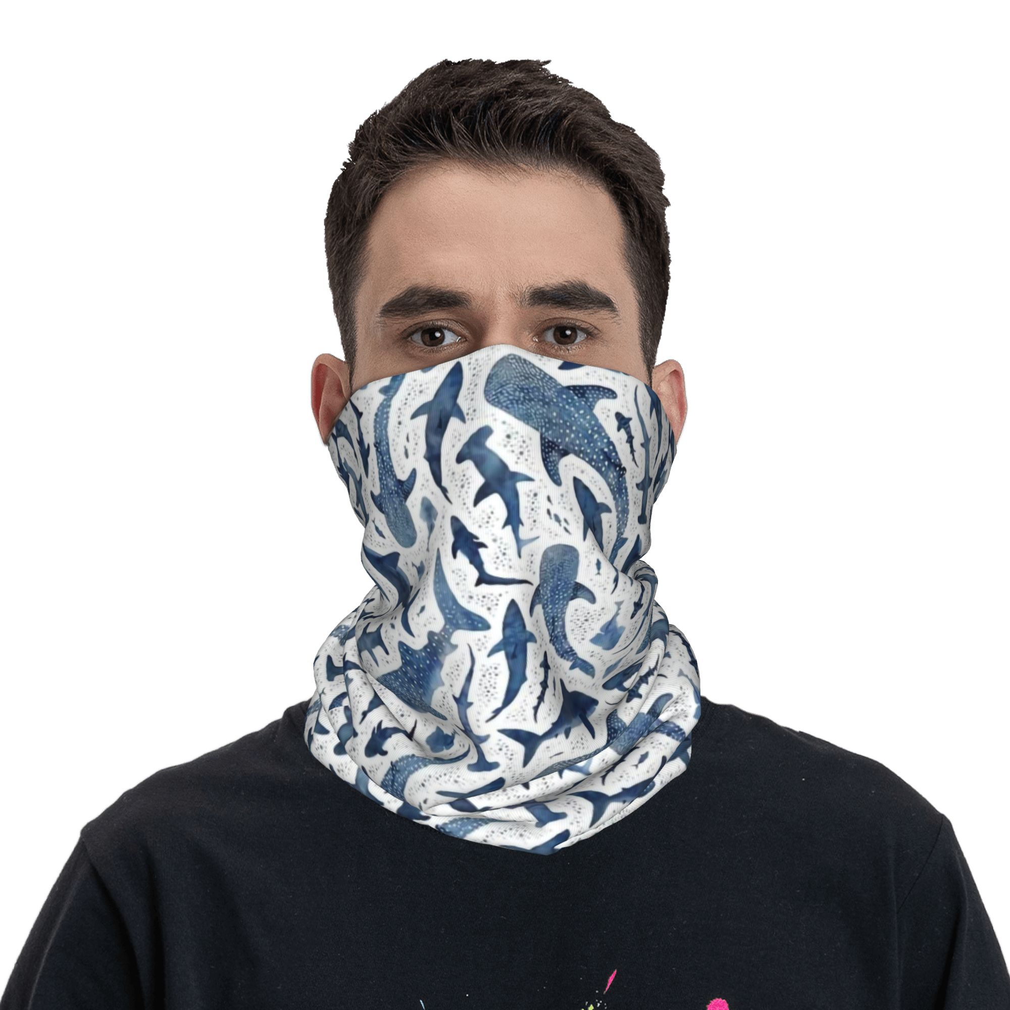 Пользовательские синие акварел – обзор и цена Wool Balaclava Knit